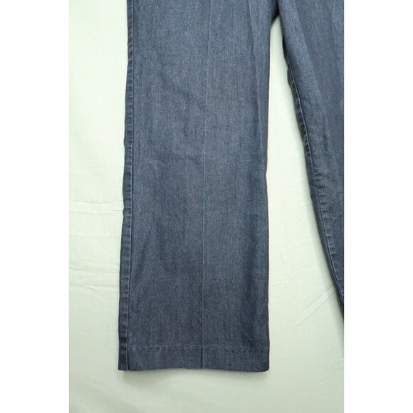 Larry Levine Straight Leg Jeans Black Crop Zip Fly Flap Womens Size 12 EUC - Picture 3 of 9